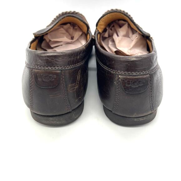 UGG Men\'s Jennings Classic Slip-On Brown Leather Loafers Size  12 main image 9